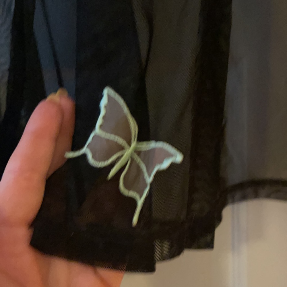 Black Chiffon Jacket with butterflies - Picture 3 of 5